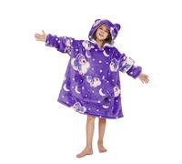 THREE POODLE Wearable Blanket Hoodie Glow in The Dark Oversized Hoodie Blanket Sherpa Hooded Blanket Sweatshirt for Adults Women Men Kids Cozy Gift