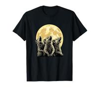 Three Possums Howling at the Moon - Funny 3 Opossum Howl Camiseta