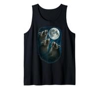 Three Raccoons Howling At The Moon 3 Raccoon Moon Camiseta sin Mangas