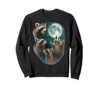 Three Raccoons Howling At The Moon 3 Raccoon Moon Sudadera