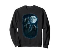 Three Raccoons Howling At The Moon 3 Raccoon Moon Sudadera