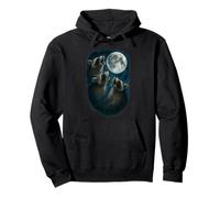 Three Raccoons Howling At The Moon 3 Raccoon Moon Sudadera con Capucha