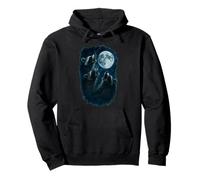 Three Raccoons Howling At The Moon 3 Raccoon Moon Sudadera con Capucha