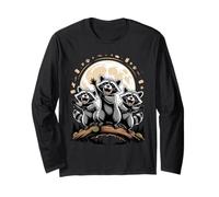 Three Raccoons Howling at The Moon Trash Panda Manga Larga