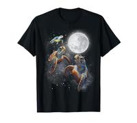 Three Sea Turtles Moon Howling At Moon Funny Parody Meme Camiseta