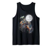 Three Sea Turtles Moon Howling At Moon Funny Parody Meme Camiseta sin Mangas