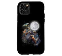 Three Sea Turtles Moon Howling At Moon Funny Parody Meme Carcasa para iPhone 11 Pro