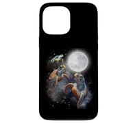 Three Sea Turtles Moon Howling At Moon Funny Parody Meme Carcasa para iPhone 13 Pro Max