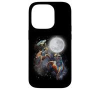 Three Sea Turtles Moon Howling At Moon Funny Parody Meme Carcasa para iPhone 14 Pro