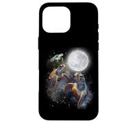 Three Sea Turtles Moon Howling At Moon Funny Parody Meme Carcasa para iPhone 16 Pro Max