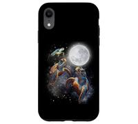 Three Sea Turtles Moon Howling At Moon Funny Parody Meme Carcasa para iPhone XR