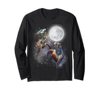 Three Sea Turtles Moon Howling At Moon Funny Parody Meme Manga Larga