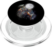 Three Sea Turtles Moon Howling At Moon Funny Parody Meme PopSockets PopGrip para MagSafe
