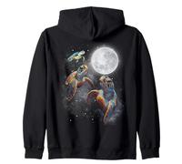 Three Sea Turtles Moon Howling At Moon Funny Parody Meme Sudadera con Capucha