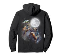 Three Sea Turtles Moon Howling At Moon Funny Parody Meme Sudadera con Capucha