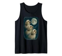 Three Shih Tzu Howling At The Moon 3 Shih Tzu Moon Camiseta sin Mangas