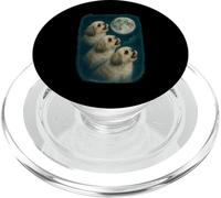 Three Shih Tzu Howling At The Moon 3 Shih Tzu Moon PopSockets PopGrip para MagSafe