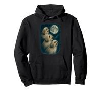 Three Shih Tzu Howling At The Moon 3 Shih Tzu Moon Sudadera con Capucha