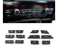 Three T 12 piezas de cubierta de botón de interruptor de consola central de coche compatible con BMW Serie 5 F07 GT / F10 / F11, 6 Series F06 / F12 / F13, 7 Series F01 / F02, 12 botones