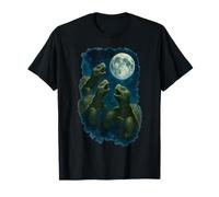 Three Tortoises Howling At The Moon 3 Turtle Moon Camiseta