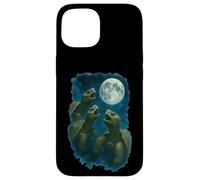 Three Tortoises Howling At The Moon 3 Turtle Moon Carcasa para iPhone 15