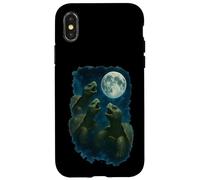 Three Tortoises Howling At The Moon 3 Turtle Moon Carcasa para iPhone X/XS