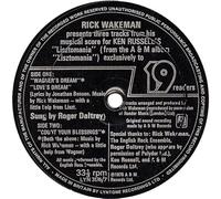 Three Tracks From His Musical Score For Ken Russell's "Lisztomania" - Rick Wakeman 7" 45