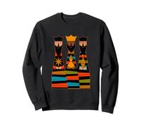 Three Wise Men reimagined-audaz Elegancia Moderna de Mediados de Siglo Sudadera