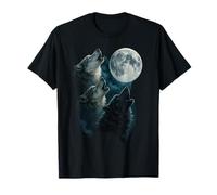 Three Wolves Howling At The Moon 3 Wolf Moon Camiseta