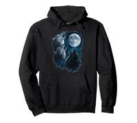 Three Wolves Howling At The Moon 3 Wolf Moon Sudadera con Capucha