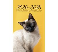 Three-Year Monthly Pocket Planner 2026-2028: 36-Month Schedule Organizer from January 2026 to December 2028 with Federal Holidays in Small Compact ... Cute Cat on Yellow Cover for Time Management