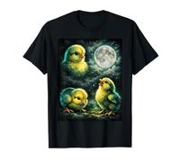 Three Yellow Chick Howling At The Moon Funny Meme Camiseta