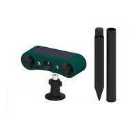 ThreeH Alarma Solar con Luz y Sonido y Sensor de Movimiento por Ultrasonidos Ahuyenta Jabalíes y Comadrejas para Protección de Campos y Jardines