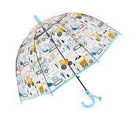 ThreeH Paraguas Burbujas Transparente para Niños para Lluvia Paraguas Apertura Automática con un Mango Fácil Agarre 8 Varillas Fibra Resistente al Viento Paraguas de Lluvia Azul