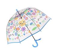 ThreeH Paraguas de burbujas para niños automático abierto con lindos patrones de gatos para niños y niñas de 3 a 10 años,Azul