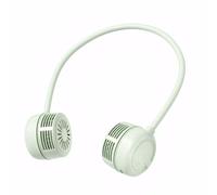 ThreeH Ventilador de cuello portátil portátil con rotación flexible de 360°, 3 velocidades de viento, recargable por USB, ideal para deportes al aire libre, estudio y relajación, color verde