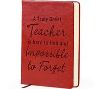 Threepacers Diario de cuero para profesores, regalos de agradecimiento para profesores, A Truly Great Teacher is Hard to Find, tamaño A5 (5.7 x 8.3 pulgadas), 200 páginas, papel grueso de 100 g/m²