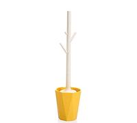 THREESS Creative - Juego de cepillos de Inodoro de plástico con Forma de árbol Creativo, Cepillo de Inodoro extraíble, Limpiador de Inodoro, Amarillo