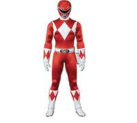 ThreeZero- Ranger Rojo-Power Rangers Figura de acción, Multicolor, 12" (3Z0195)