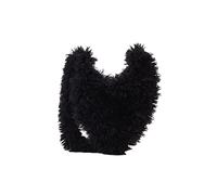 threezy, Bolso con piel de peluche para Mujer, Negro