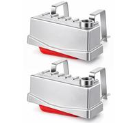 Threlaco Paquete de 2 válvulas flotantes de tanque de agua plateadas, control automático de nivel de agua, válvula flotante para estanque, granja, ganado, cabra, caballo, piscina, acuarios, hidroponía