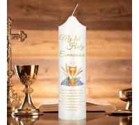 Threlaco Vela de oración de mi primera comunión vela de regalo religioso vela de santa comunión cristiana bautizo favores cirios religiosos católicos pan de vida ideas de regalo católico para niños