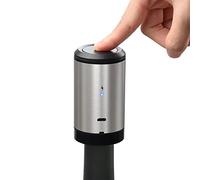 THREMA Tapón De Vino Al Vacío Eléctrico, Ahorrador De Vino con Tapa Inferior Antipolvo, Mantiene El Vino Fresco hasta 7 Días, para El Diámetro Interior De La Boca De La Botella De 17,5 Mm ~ 19,5 Mm