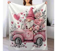 ThrenodyToy Manta Regalo para San Valentín, Mantas Suave y Romántica, Manta de San Valentín, Regalo de Cumpleaños para Esposa Novia o Pareja Regalo Festivo - 150 * 100cm (B)