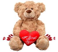 ThrenodyToy Oso de Peluche Marrón, Valentín Animales Juguete De Peluche,Regalos Originales para Mujer,Juguete De Peluche para Cumpleaños y San Valentín, Adultos, Cumpleaños (1b)