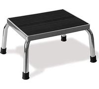 Threovic Medical Foot Step Stool Taburete de Cama para Ancianos, minusválidos, Adultos, Taburete metálico con asa y Plataforma de Goma Antideslizante, Taburete para pisar Resistente(B)