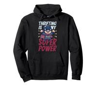 Thrifting Is My Super Power Lindo diseño de superhéroe Sudadera con Capucha