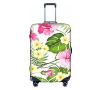 Thril Funda elástica para maleta con diseño de flores tropicales, tamaño mediano, White, X-Large