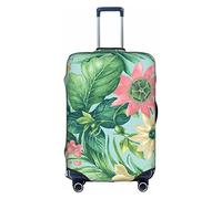 Thril Funda elástica para maleta, diseño de flores tropicales, tamaño mediano, White, X-Large
