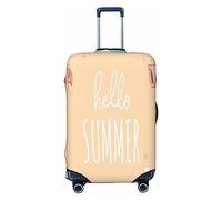 Thril Funda protectora para maleta de elastano altamente elástica, pequeña, se adapta a 45,7 a 53,3 cm, diseño de Hello Summer Banner Golden Beach Prints, White, S